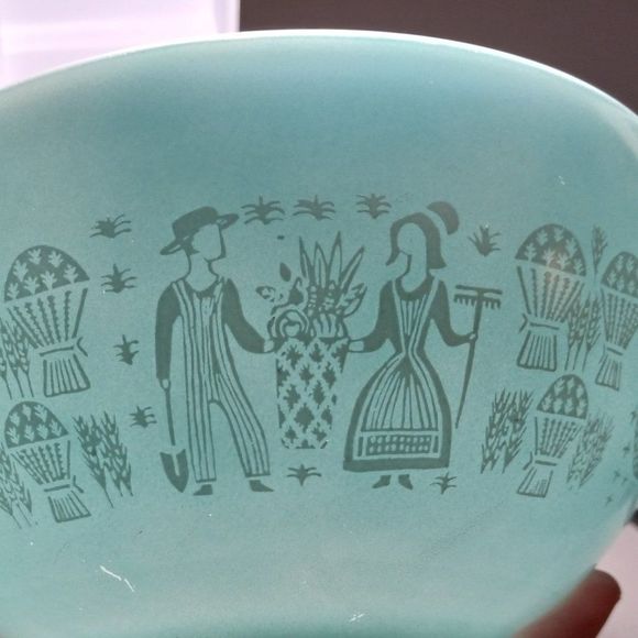Vintage Pyrex 442 Amish and Farm Scene - Picture 1 of 9